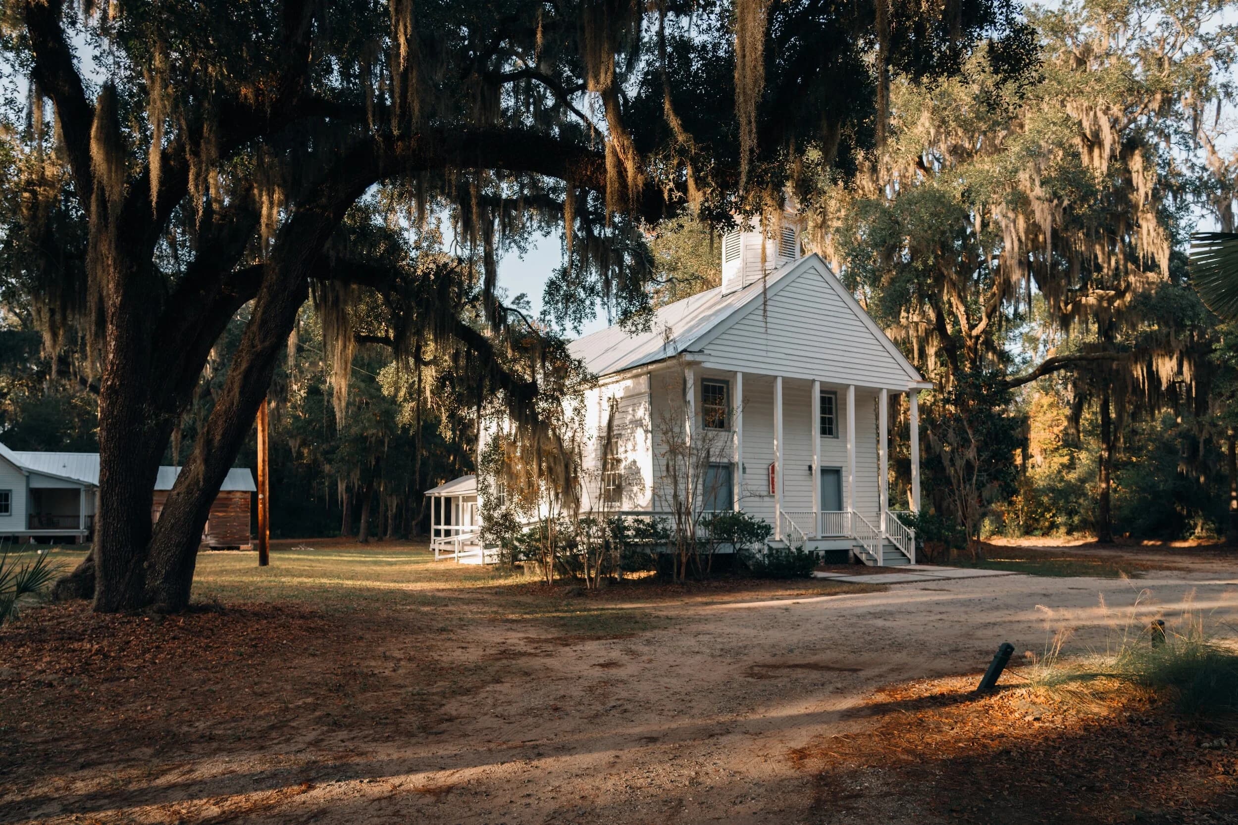 Rural home surrounded by trees
